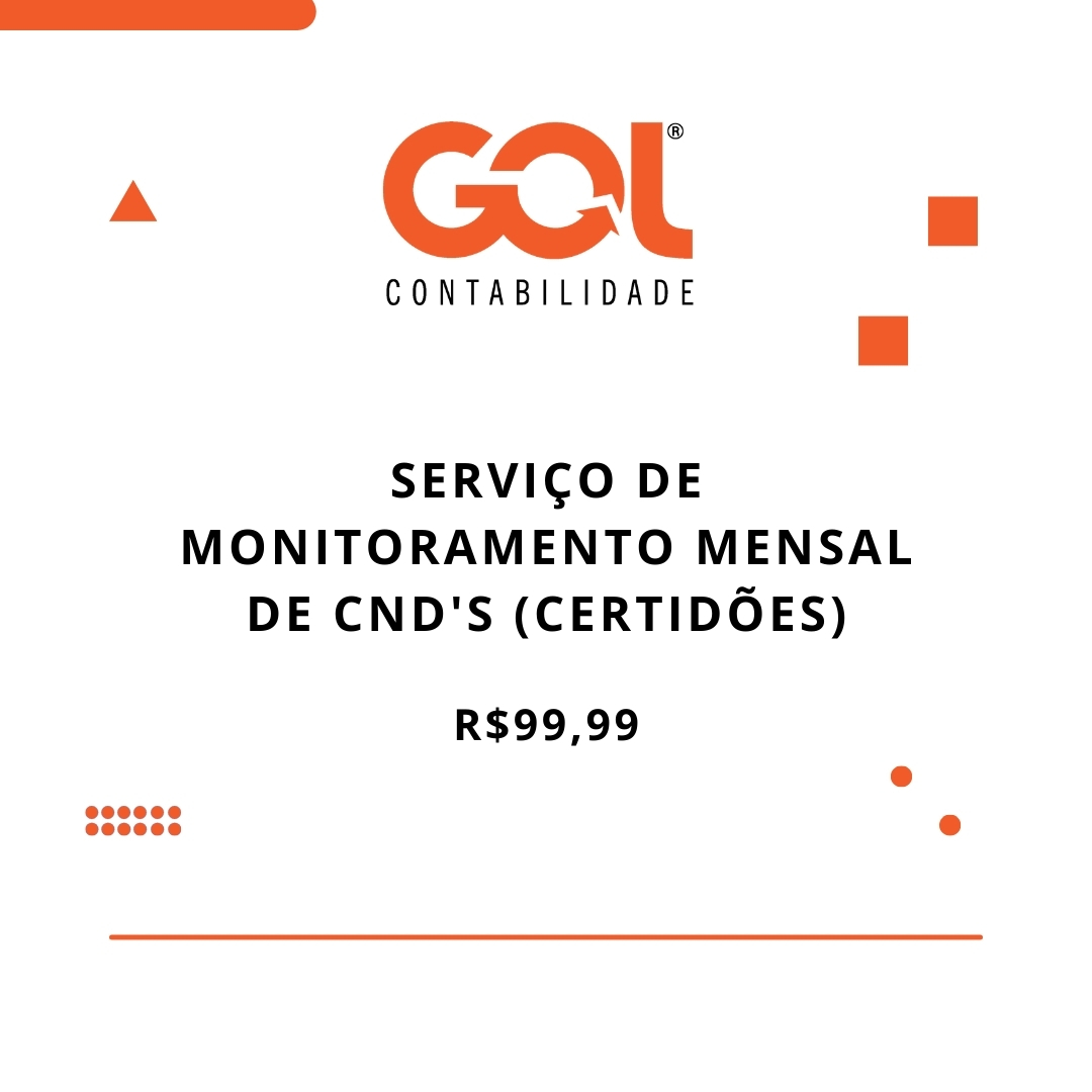 Serviço de Monitoramento Mensal de CND's (Certidões)